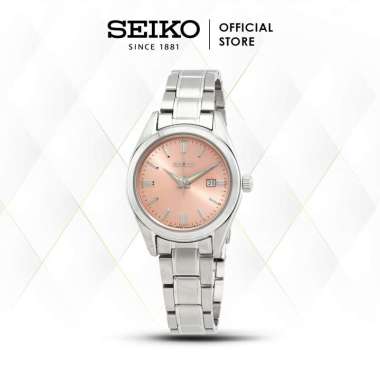 Jam Tangan Wanita Seiko SUR529P1 SUR529 Salmon Sapphire Quartz Stainless Original