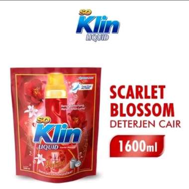 SO KLIN Liquid Detergent Deterjen Cair Soklin Sakura Strawberry 1600 mL