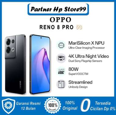 OPPO RENO 8 PRO 5G (12GB/256GB) Glaze Black