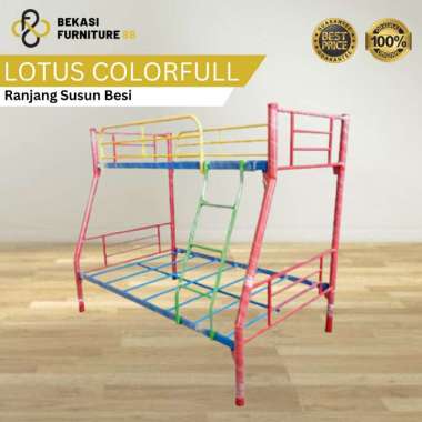 Ranjang Besi - Ranjang susun tingkat Colourfull Bung bed 160/120 x200