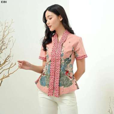Evercloth Ebi Blouse Wanita Atasan Wanita Batik Couple Top Batik PENDEK - SUPER JUMBO
