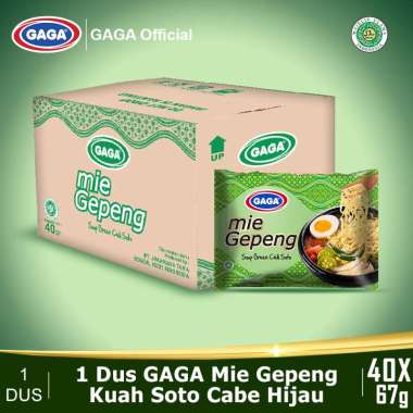 Promo Harga Gaga Mie Gepeng Soup Green Chili Soto 67 gr - Blibli