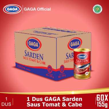 GAGA Sarden Tomato Chili 155g (1 dus = 60 pcs)