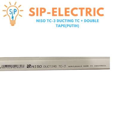NISO TC3 PUTIH / CABLE DUCT + DOUBLE TAPE / PELINDUNG KABEL DAK TC 3