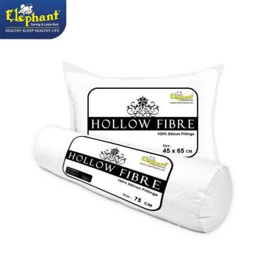 1 Set Bantal dan Guling Hollow Fibre (Hollow Siliconized Fiber) Putih