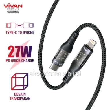 Vivan Explore-CL Kabel Data Charger Type C to Lightning iPhone Fast Charging 27W PD