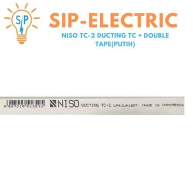 NISO TC2 PUTIH (CABLE DUCT) + DOUBLE TAPE PELINDUNG KABEL DAK TC 2