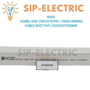 NISO KABEL DAK 25X25 PUTIH (NISO WIRING CABLE DUCT PVC 25X25X1700MM)