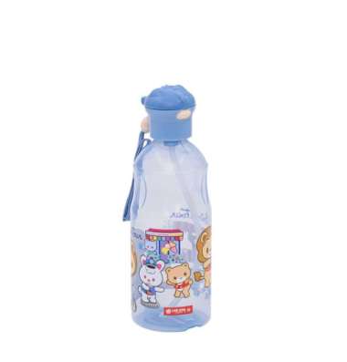 Lion Star - Botol Minum Anak Karakter - Botol Plastik Sedotan Tynnos Bottle 450ml Dus Biru