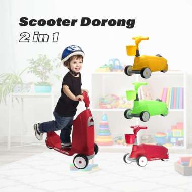 ONE-M107 Mainan Anak Keseimbangan Skuter Dorong 2IN1 Maenan Mobil Mobilan Anak Dorong Scooter Duduk 