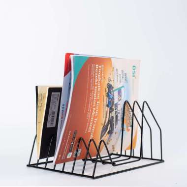 Verture Pembatas Buku Besi Model Nordic / Nordic Bookshelf Hitam