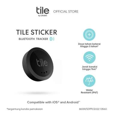 Tile Sticker - Bluetooth Tracker / Pelacak Pintar