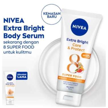 [ 180 ML ] NIVEA BODY SERUM EXTRA WHITE CARE & PROTECT 180 ml / HAND BODY / SERUM LOTION