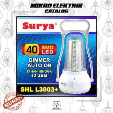 Lampu Emergency Surya SHL L3903+ lampu darurat surya shl l3903 plus PUTIH