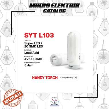 Lampu Senter Surya SYT L103 emergency LED lampu darurat LED GROSIR PUTIH