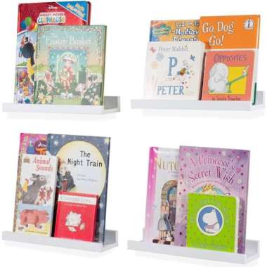 Rak buku Anak Tempel Dinding Rak Mini Gantung putih