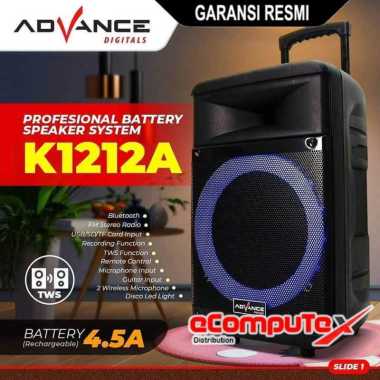 SPEAKER KARAOKE ADVANCE 12" K-1212A SPEAKER BLUETOOTH KARAOKE 12 INCH K1212A