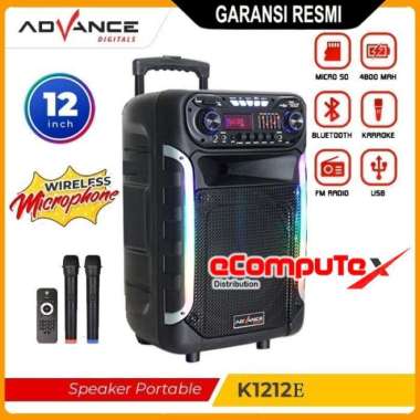 SPEAKER KARAOKE ADVANCE 12" K-1212E SPEAKER BLUETOOTH KARAOKE 12 INCH K1212E