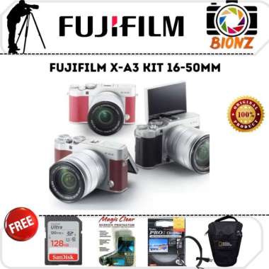 KAMERA FUJIFILM XA3 KIT 16-50MM / FUJIFILM X-A3 KIT 16-50MM PAKET 16GB KIT 16-50MM