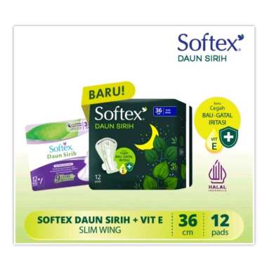 Softex Daun Sirih Wing 36 cm isi 12 / Pembalut Wanita