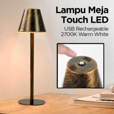Lampu Meja Touch LED Desk USB Rechargeable