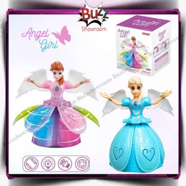 Dancing Angel Girl Mainan Boneka Singing Princess Frozen Pink