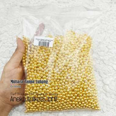 (2/3)1 PON (450 GRAM) MUTIARA TANPA LUBANG / MUTIARA TEMBAK / MUTIARA TINDIK 6 MM SILVER