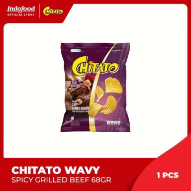 Promo Harga Chitato Snack Potato Chips Potato Spicy Griller Beef 68 gr - Blibli