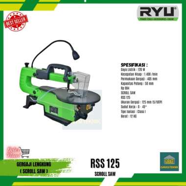 mesin gergaji scroll saw Ryu RSS125 50mm+mesin gergaji ryu+murah
