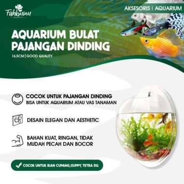 AQUARIUM AKRILIK DINDING BULAT 16,5CM