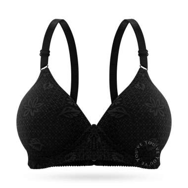 You've (YouHave) BH Bra Wanita BH Tanpa Kawat Motif Bunga Bra 100098 Pink 42