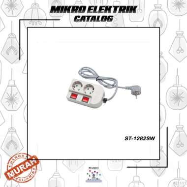 Stop Kontak 2 Lubang + Saklar + Kabel UTICON ST-1282 SW