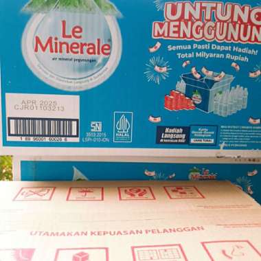 Air Mineral Le Minerale 600 Ml per karton isi 24 botol