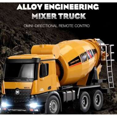 Huina 1574 RC Mixer Truck Metal Alloy 1/14 10CH RC Truk Molen RTR Huina 1574