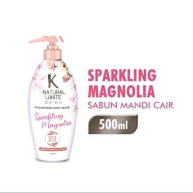 K Natural White Body Wash Sparkling Magnolia Pump 500 Ml - Sabun Mandi - Sabun Cair