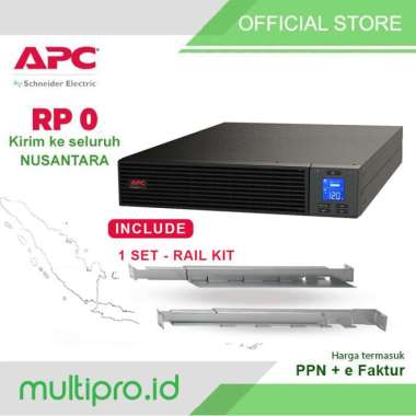 UPS APC 3kva 3000VA 2400WATT SRV3KRIRK EASY UPS ONLINE RACKMOUNT