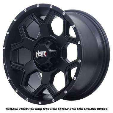 Velg Mobil Ring 17 HSR TOMAGE JT930 R17 - PCD H6X139,7 ET15 Semi Matte Black