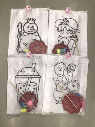 TAS LUKIS DIY GOODIE BAG MEWARNAI ANAK TOTEBAG GAMBAR