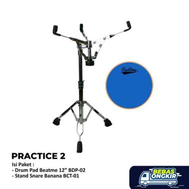 Paket Practice 2 - Paket Drum Pad - Drum Pad Beatme 12 & Stand Snare Black