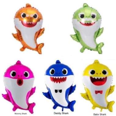 Balon Baby Shark / Balon Foil Karakter Baby Shark Jumbo Hijau