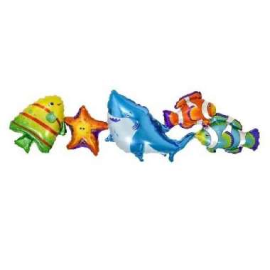 Balon Foil Mini Sambung Animal / Botol / Mermaid / Dino / Unicorn Seri Nemo sambung