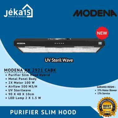 MODENA AX 2921 CABK PURIFIER SLIM HOOD PENGHISAP ASAP