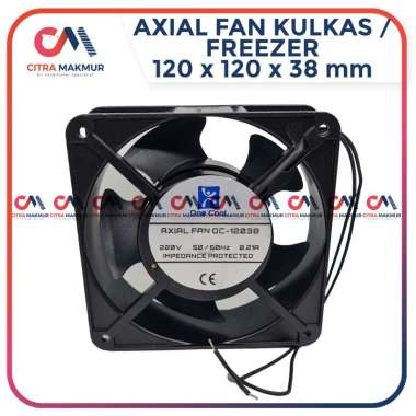Axial Fan Kipas Pendingin Kondensor Evaporator Chiller Freezer Kulkas 12 cm tinggi 3.8 cm 220 Volt B