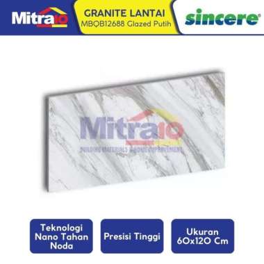 Sincere Granite Lantai MBQB12688 60x120 Cm Glossy Putih