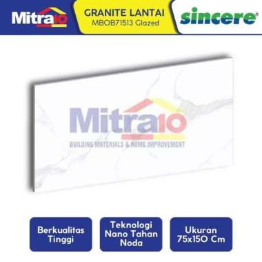 Sincere Granite Lantai MBOB71513 Glazed 75x150 Cm Putih