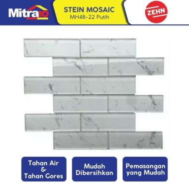 Zehn Keramik Dinding Stein MosaicMH48-22 30x30 Cm Putih
