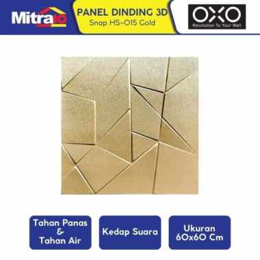 Oxo Panel Dinding 3D Snap HS-015 60x60 Cm Gold