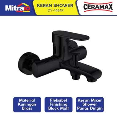Ceramax Keran Shower Air Panas Dingin York DY-1484R Hitam