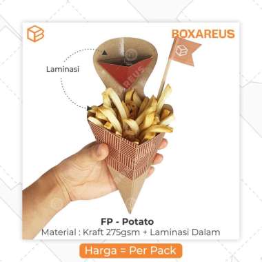Box Kentang Goreng Dus French Fries Box Churros Ayam | FP Potato Brown