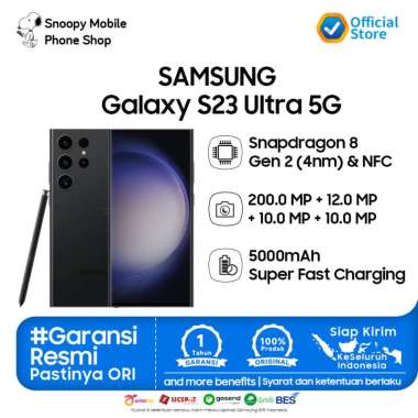 Samsung Galaxy S23 Ultra 5G - S918 - 12/512GB - GARANSI RESMI SEIN Phantom Black
